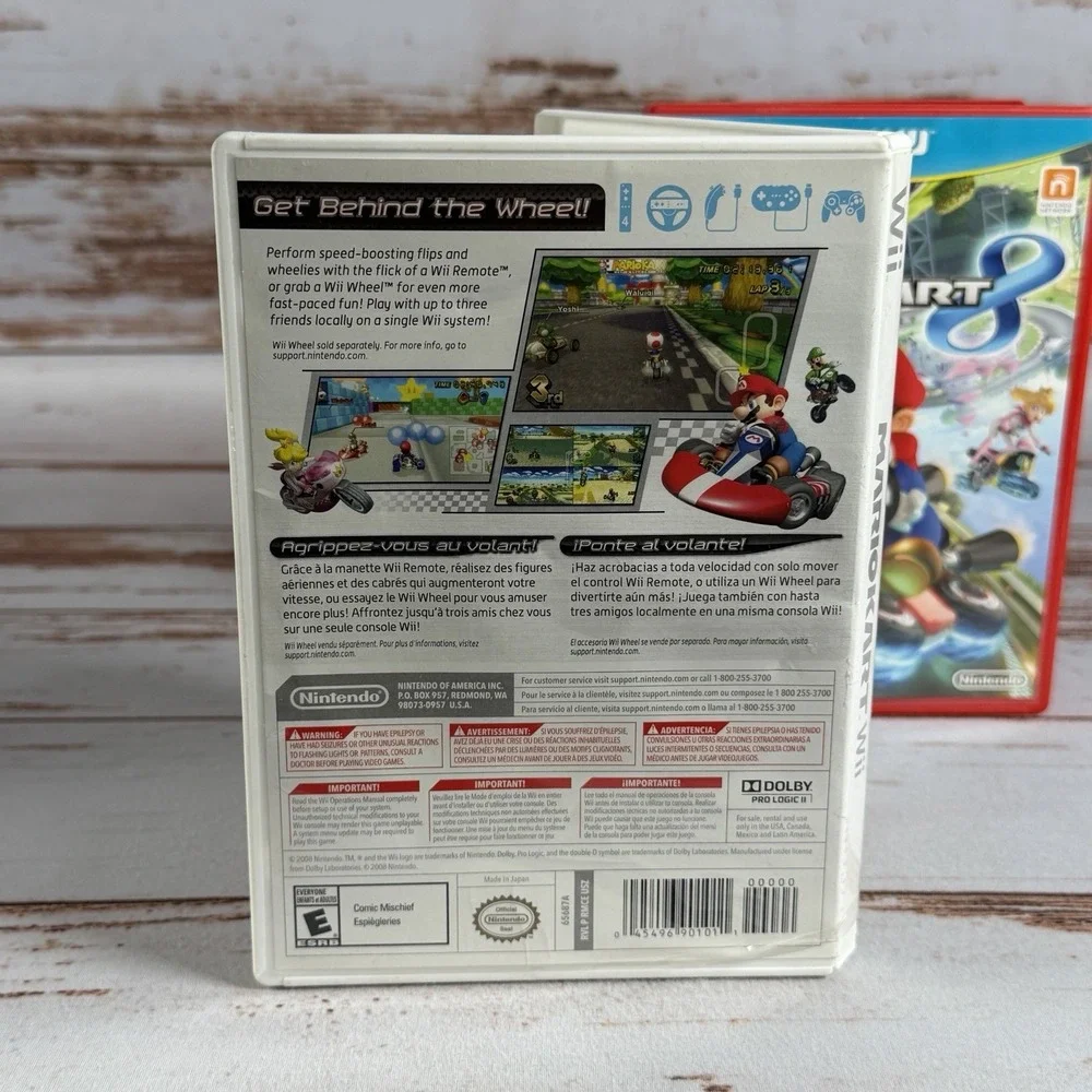 Mario Kart 8 Wii U & Mario Kart Wii Replacement Game Cases Bundle